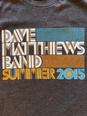 Dave Matthews Band 2015 Summer Tour Graphic Tee - Gray with Blue & Orange